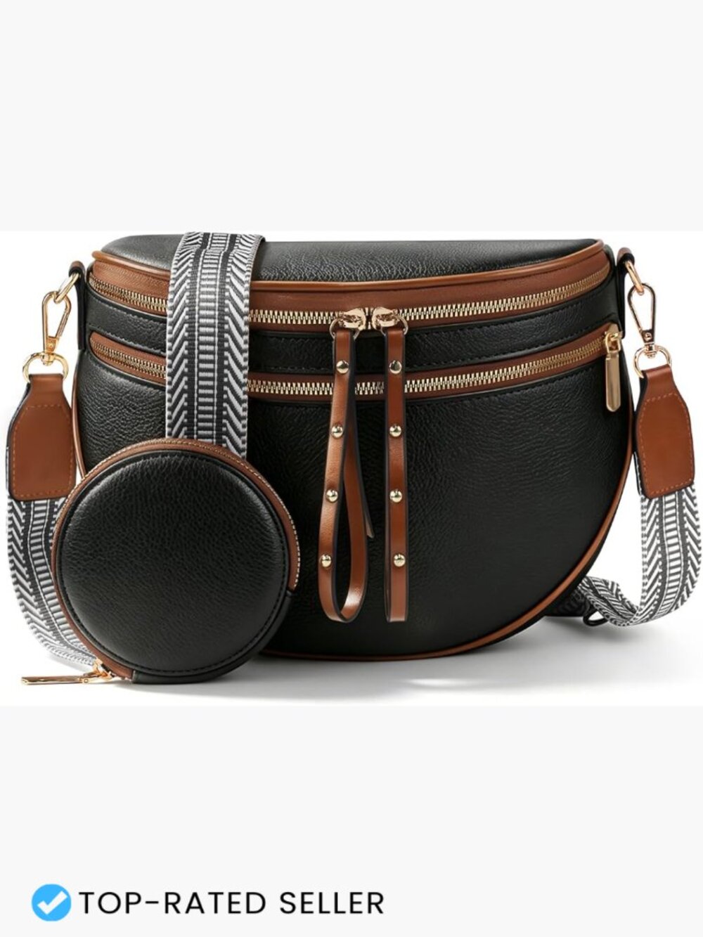 Crossbody Bags for Women Soft Vegan Leather Shoulder Bum Bag Coin Purse